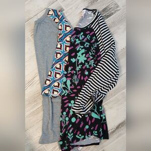 LuLaRoe Women’s 3XL Randy Baseball Tee Lot – Set of 2 – Fits Like XL/1X